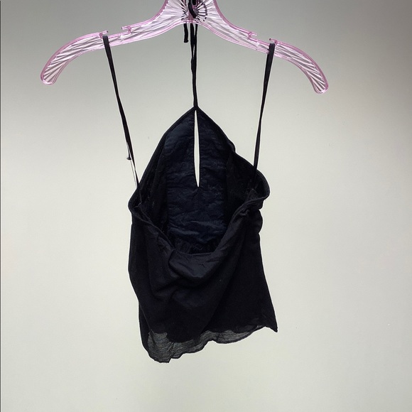 Floral Halter Top with Keyhole - Picture 4 of 4